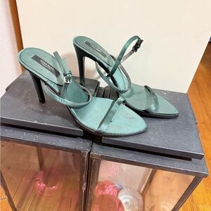 Zara Teal Strappy Heels